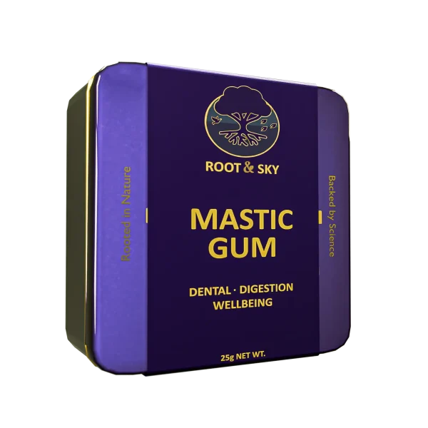 Small tin of premium Magnum Mastic Gum, 25g,
